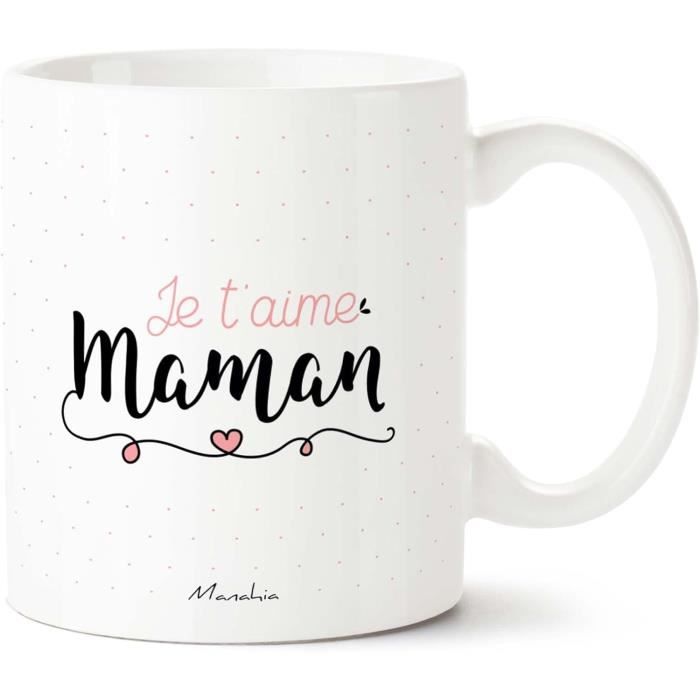 Mug Cadeau Maman Tasse Personnalisée - Je T'Aime Maman - Avec Boite ...
