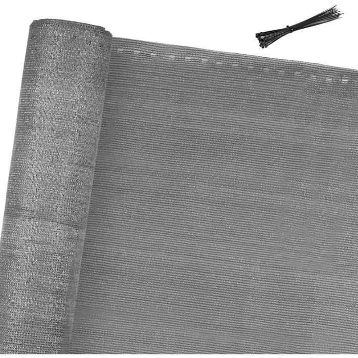 Aufun 1,8 x 10 m Anthracite Brise-vue Filet d'ombrage Protection