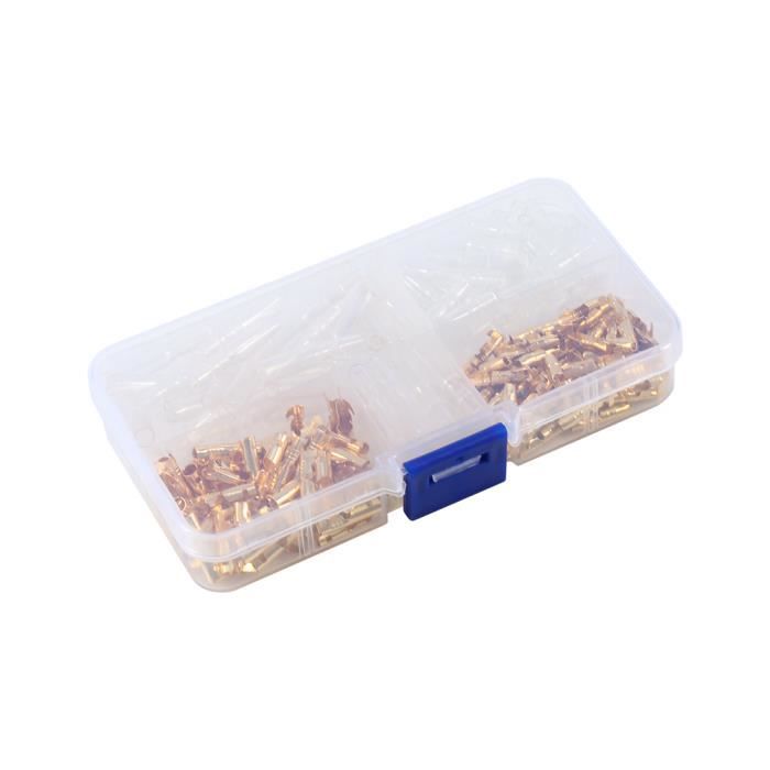Fafeicy Lot De 20 Sets Bornes à Sertir 1 à 2 Femelle/Mâle Avec Manchon Ignifuge - Connexion Électrique Fiable