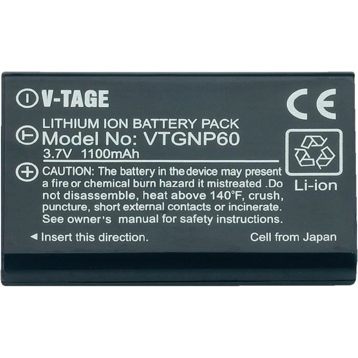 Batterie Compatible avec Toshiba NP-60, 3.7V, 1150mAh, Li-ION