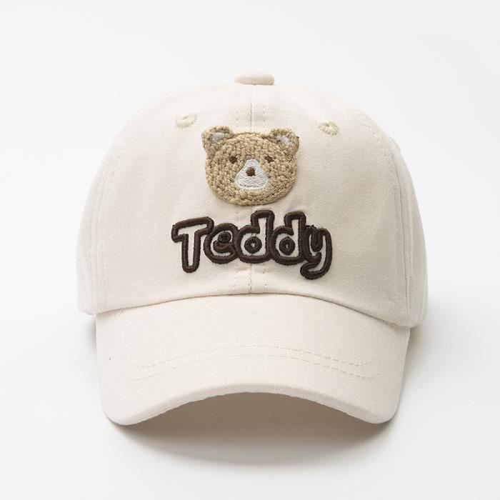 Casquette Bébé MniJiza Ours - Chapeau Soleil Réglable Printemps Été Fille Garçon 3-18 Mois