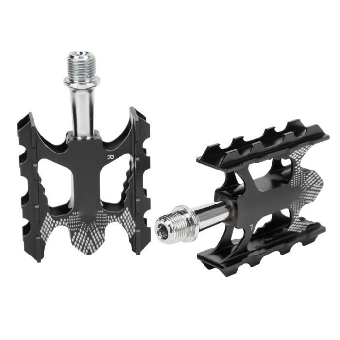 Pédales De Vélo Carbone Ultralégères – 186g, 3 Roulements, Axe Titane, Route Et VTT, Noir, Antidérapantes