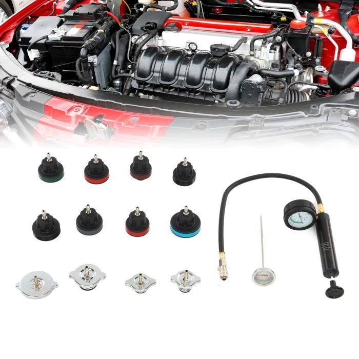 Testeur Pression Système Refroidissement - Kit 28 Pièces - Compatible Multi-Marques - Professionnel