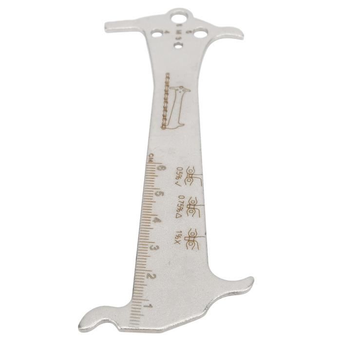 Dioche Outil d'usure de chaîne de vélo de montagne, indicateur d'usure de chaîne, règle de contrôle en acier indicateur de réparation de vélo accessoire Dioche Outil d'usure de chaîne de vélo de montagne, indicateur d'usure de chaîne, règle de contrôle en acier indicateur de réparation de vélo accessoire