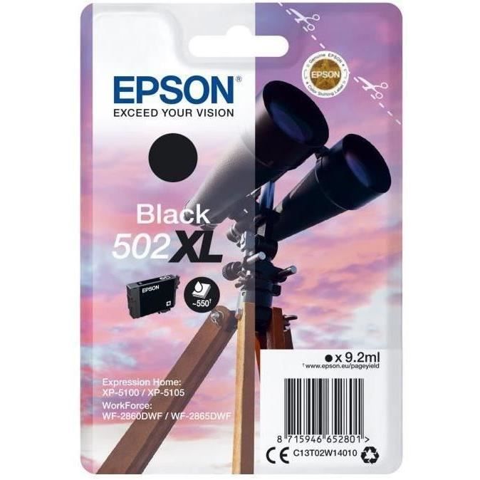 EPSON Cartouche dencre 502 XL Noir -Jumelles (C13T02W14010)