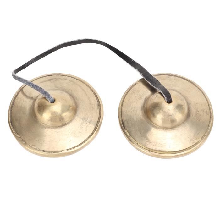 Cymbales Tibétaines Tingsha En Laiton - Cloches De Méditation - 6,8cm - Pour Yoga, Thérapie Sonore, Décoration - 11