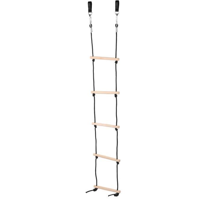 Échelle De Corde Triangulaire Enfant 2m - Jeu D'Escalade Extérieur En Bois Pour Jardin Et Maternelle