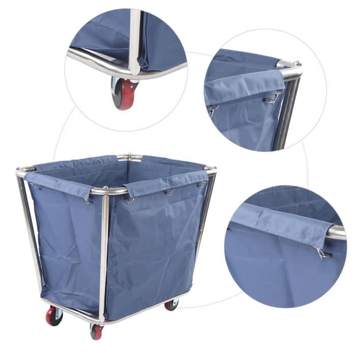 Sac Chariot à Linge En Tissu Oxford - Lavable, Imperméable, Avec Crochet, Remplacement Couleur Marron