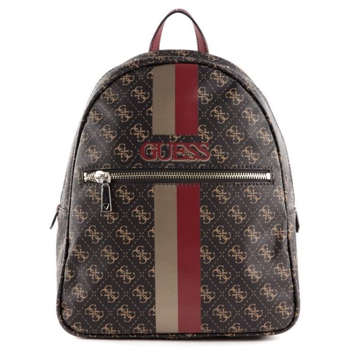 GUESS Vikky Backpack Brown Merlot 143339 sac a dos sac a dos Marron Rouge Cdiscount Bagagerie Maroquinerie