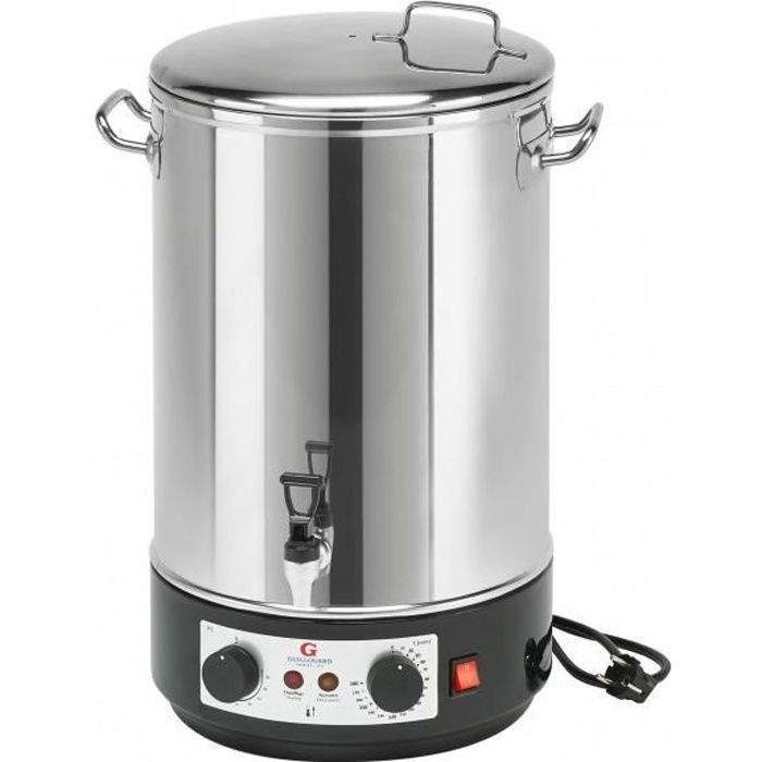 guillouard bouilleur traiteur électrique en inox - 10 bocaux - 32 l