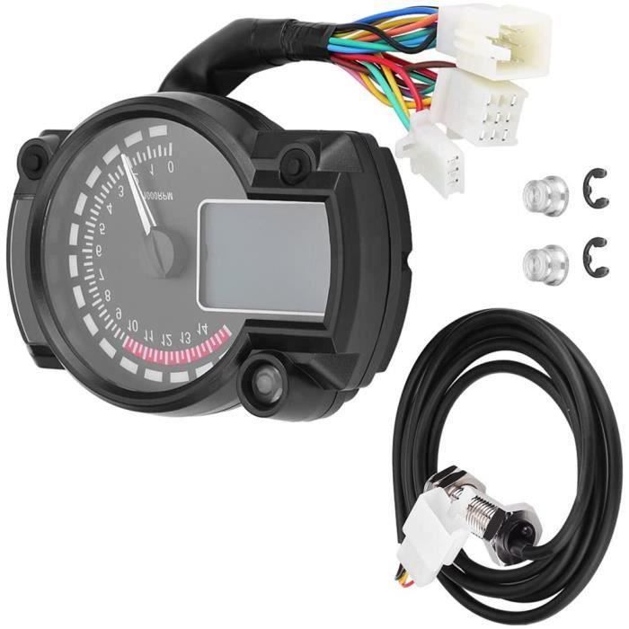 Godsale-Fdit Compteur de vitesse moto Tachymètre d'odomètre de compteur de  vitesse LCD coloré numérique universel de moto avec capt - Cdiscount Auto