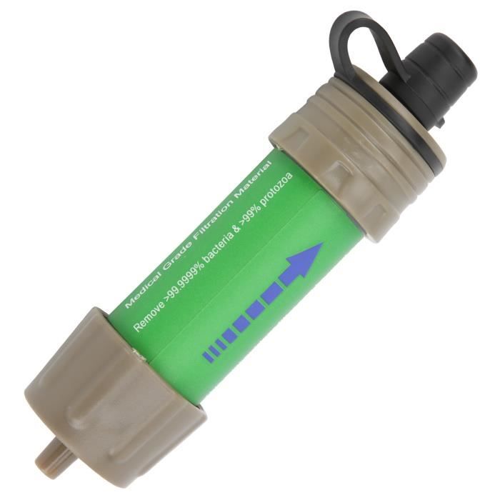 Paille Filtre à Eau Portable 0.01 Micron - Survival Camping Randonnée - Filtration Ultra Fine