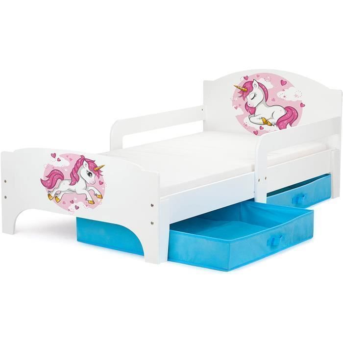 Lit dEnfant SMART 160000UL.NSZ en bois avec un matelas Lovely Licorne Lit dEnfant SMART 160000UL.NSZ en bois avec un matelas Lovely Licorne