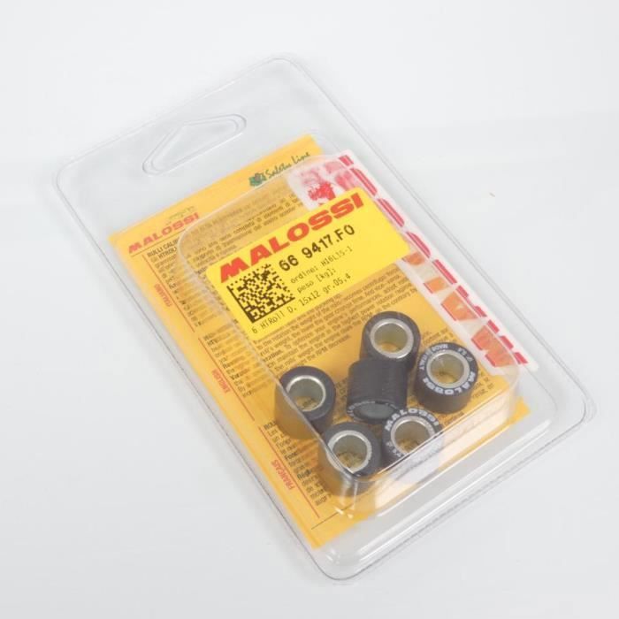 Galets Scoot Malossi 15x12 3,7g (x6) - Pour MBK Booster, Nitro, Yamaha Aerox, BWS