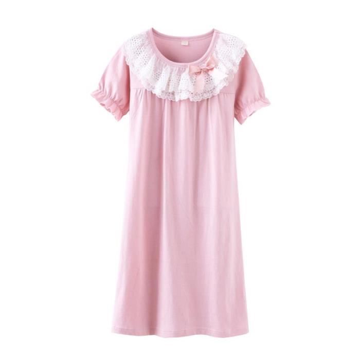 Pyjamas Enfant Fille Nightdress Chemise De Nuit Pour Enfnat Fille 4 16 Ans Rose Achat Vente Pyjama Cdiscount