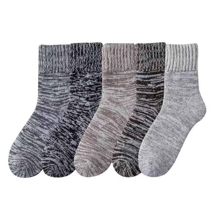 5 Paires Chaussettes en laine Tres chaudes Chaussettes Thermique Femme Hommes Hiver style 2 Couleurs multiples Cdiscount Sport
