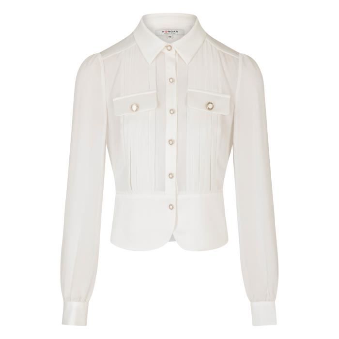 Chemisier Morgan blanc Blanc Cdiscount Pret a Porter