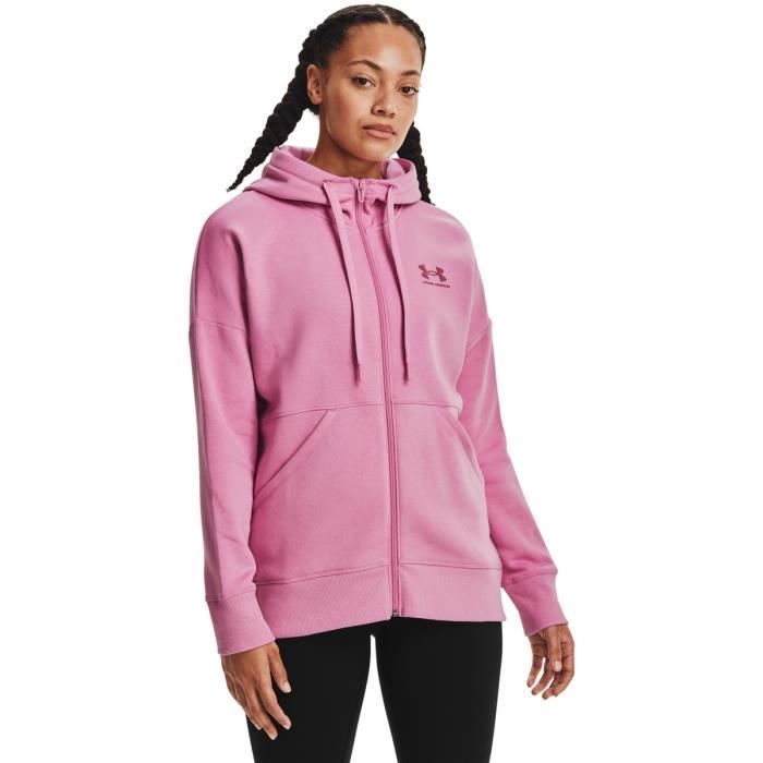 Veste femme Under Armour à capuche Rival Fleece Full Zip - rose/rose - XL  Rose/rose - Cdiscount Sport