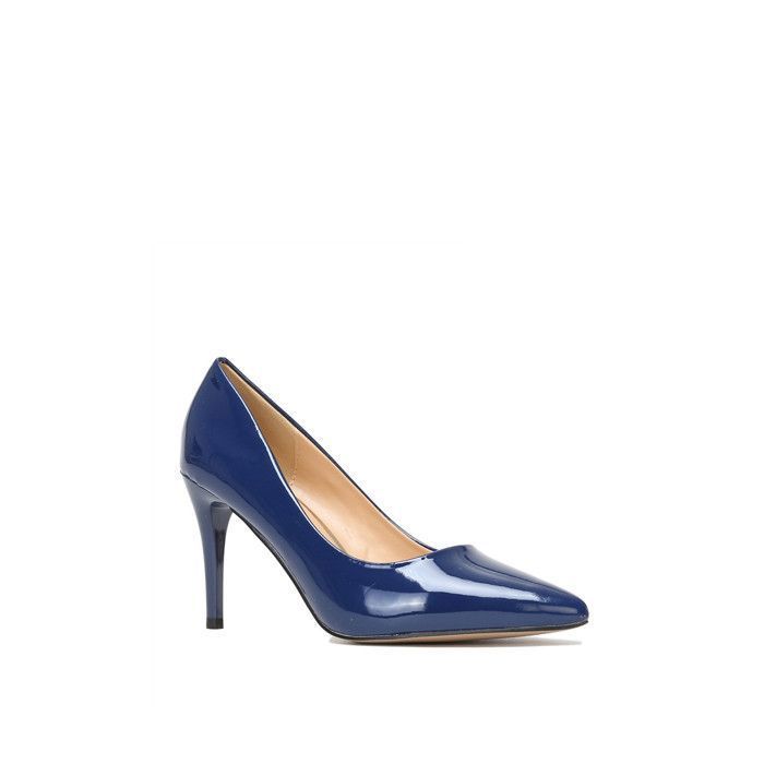 Escarpins Vernis Bleu fonce Talon aiguille Achat Vente Escarpins Vernis Bleu fonce Talon aiguille pas cher Black Friday Cdiscount