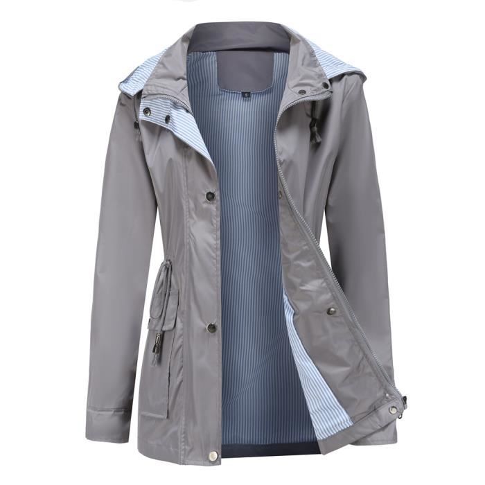 Manteau Femme Long Matelassé - Trench Classique Boutonné - Pour Bureau, Ville, Hiver - Manches Longues, Coupe Ample