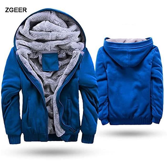 Veste Polaire Homme Chaude Sherpa - Intérieur/extérieur, Sport, Travail - Polyester Résistant - Coupe Militaire Décontractée