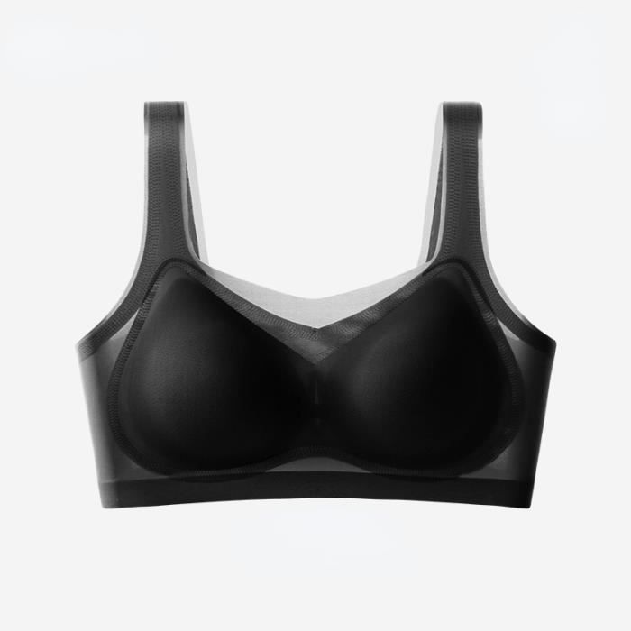 Soutien-gorge Respirant Sans Couture Tendance Pour Femme, Décontracté, Bretelles Réglables, Coussin Doux, Lingerie, Gym, Sport, Yoga, Corset Extensible, #1 Gris, Petit