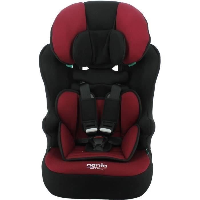 Siège auto ceinturé NANIA RACE I 76-140 cm R129 – de 3 à 10 ans – Têtière  régable - Base inclinable - Rouge - Fabrication Française - Achat / Vente siège  auto