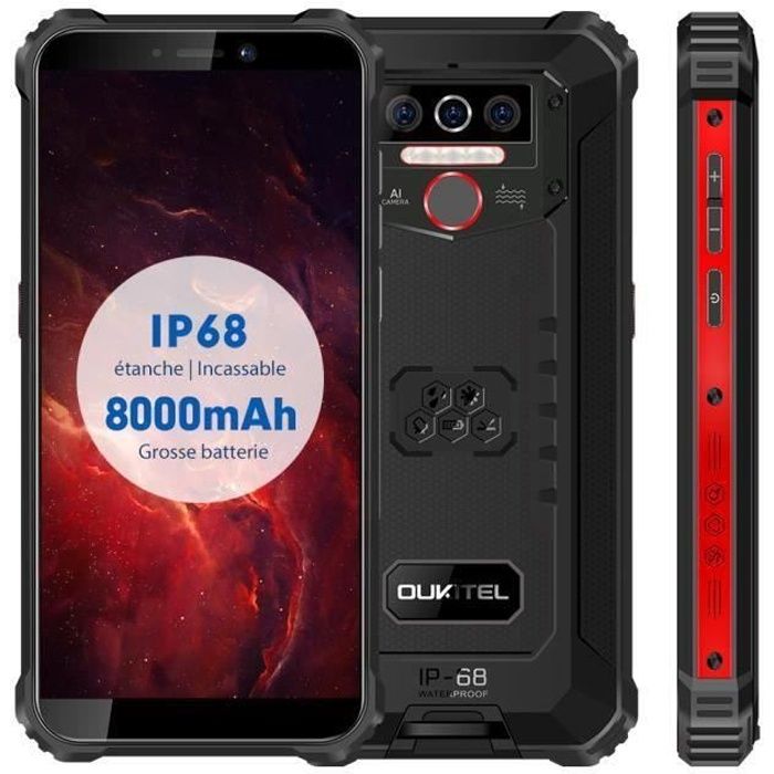 Top achat T&eacute;l&eacute;phone portable OUKITEL WP5 Smartphone 4G Incassable IP68 Etanche 5.5" écran Batterie 8000mAh -Android 9.0 - 32 Go Téléphone portable - Noir pas cher