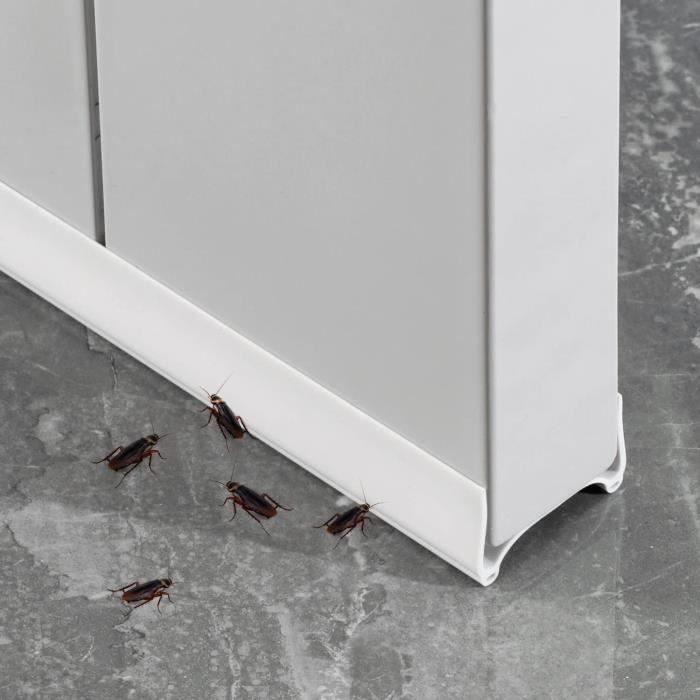 Bande détanchéité en Bas de PortePorte Bas Joint Strip Adhésif Sous La Porte Coupe-froid 96cm Bande Détanchéité(Blanc)