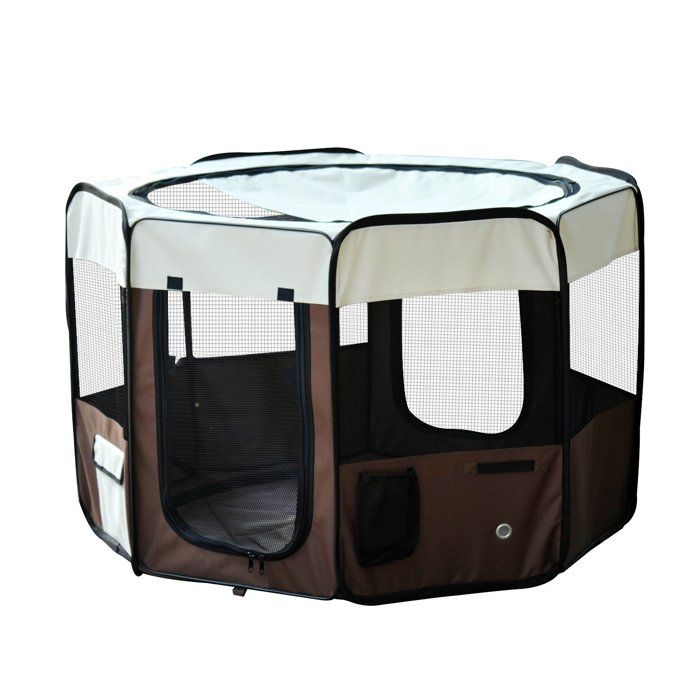 Parc pour animaux de compagnie PawHut Tissu Oxford 117x117x76cm Multicolore Parc pour animaux de compagnie PawHut Tissu Oxford 117x117x76cm Multicolore