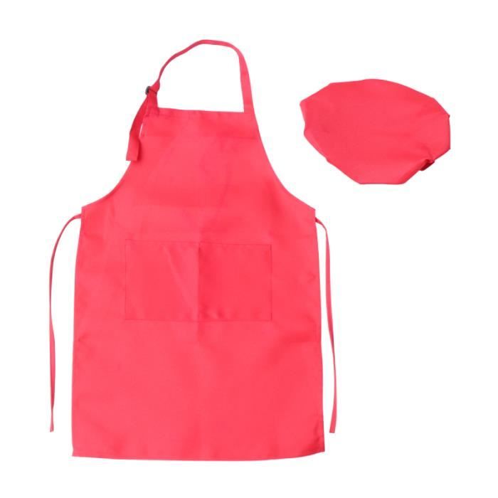 Polyester bleu solide Couleur Uni Unisexe Cuisine Traiteur Tablier de travail avec double poche Taille unique