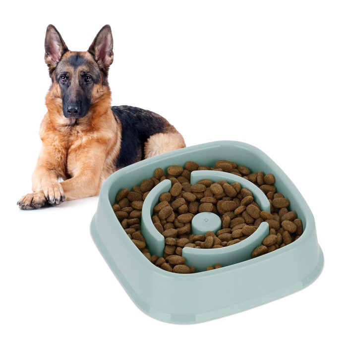 Meilleurs prix pour Relaxdays Gamelle anti-glouton, repas pour chiens, 800 ml, digestion lente, compatible avec lave-vaisselle, bleu
