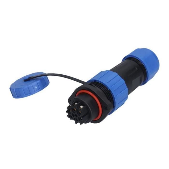 Connecteur Étanche LP20 2 Broches Hangton - Femelle/Mâle IP67 30A Montage Panneau Soudure