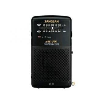 Radio portable - SANGEAN SR35 - Bi-bande FM/AM - Haut-parleur intégré - Noir