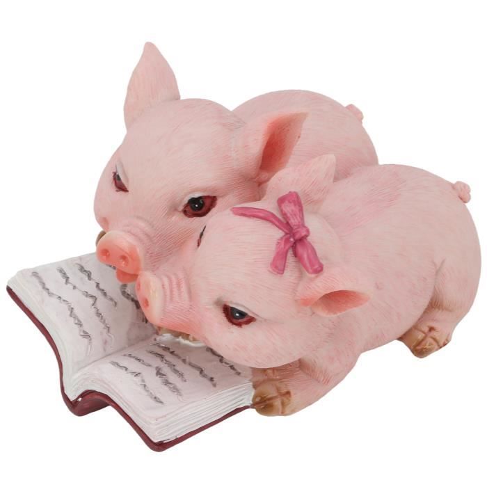 Statue Cochon Assis Sur Toilettes - Miniature En Vinyle, 3x6x7 Cm - Décoration Bureau Drôle Et Mignonne, Idée Cadeau