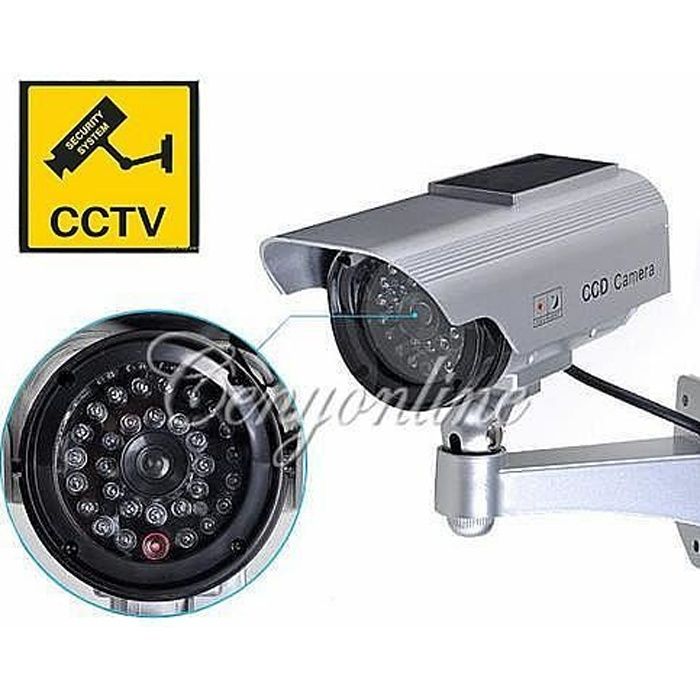 2 unités Dummy CCTV caméra de sécurité Moniteur Avec Clignotant DEL Rouge Scare voleur