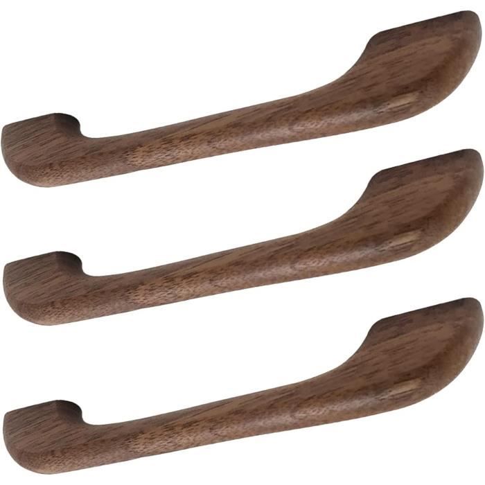 Lot De 3 Poignées De Tiroir En Bois Massif Poignées De Placard En Bois