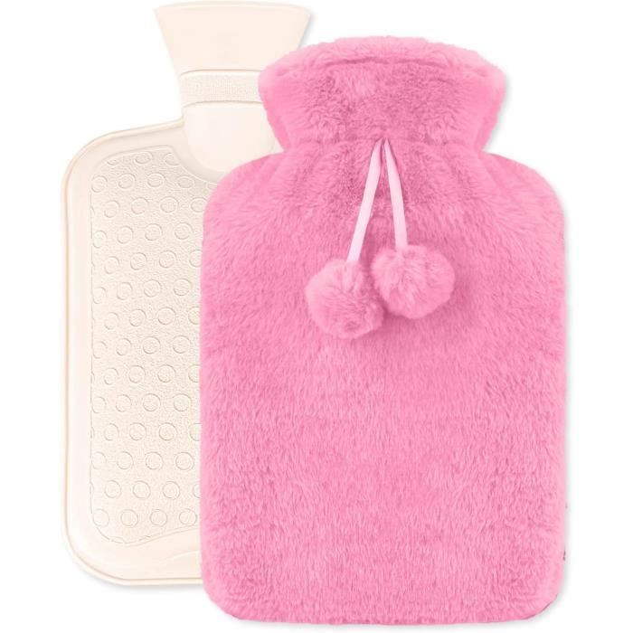 Bouillotte Eau Chaude HAOCEE 2L Moelleuse - Pour Cou, Ventre, Mains - Réutilisable - Gris - Neuf