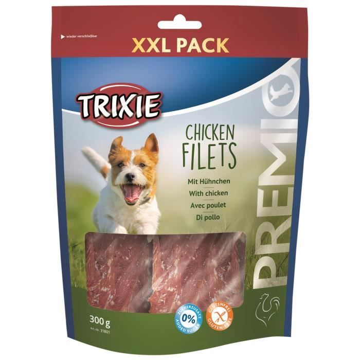 TRIXIE Chicken Filets Premio XXL Pack - Pour chien - 300g