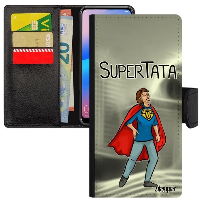 Coque Telephone Moto G6 Super Tata Comics Humour Bebe Gris Bande Dessinee Case Personnalise Heros Texte Drole Motorola Cdiscount Telephonie