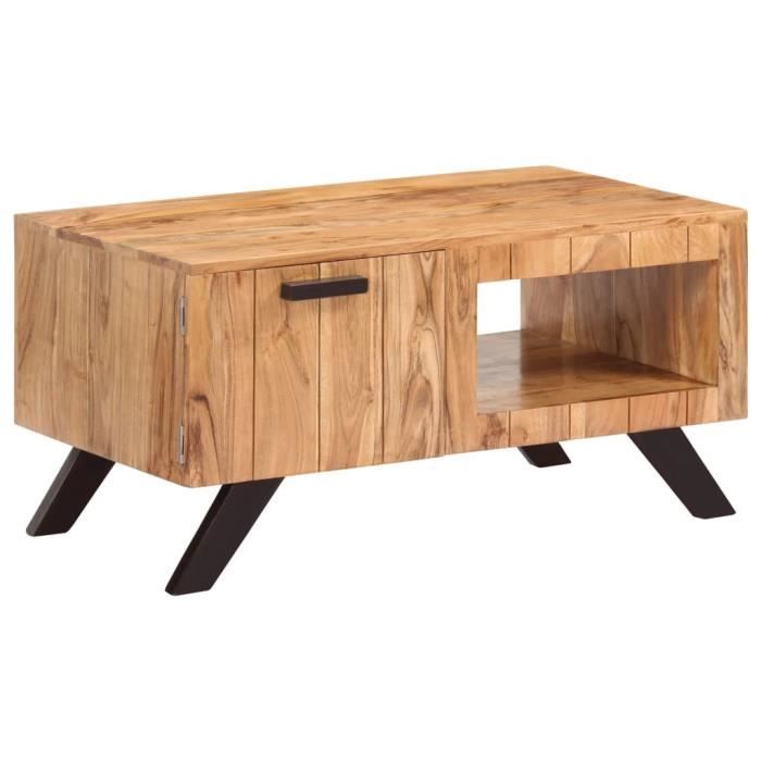Vidaxl Table Basse 90x50x45 Cm Bois D Acacia Solide Achat