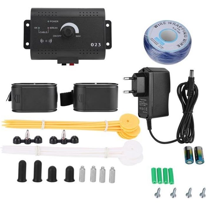 YIN-SOULONG Clôture Électrique pour 2 Chien Imperméable Système de Clôture Rechargeable 220V Clôture pour Animaux 14-8 x 8-4 x 4-8