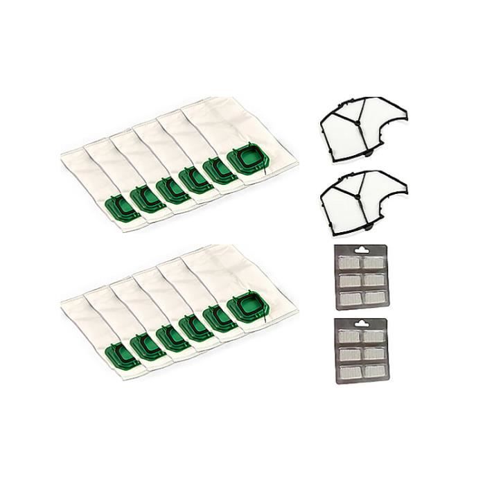 Kit Ricambi Vorwerk Folletto VK140 VK150 | 12 Sacchetti + 12 Profumini + 2 Griglie | Compatibile - Foto 13