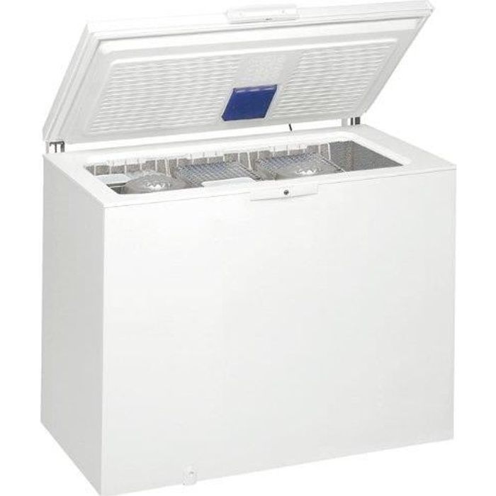Whirlpool WHE3133FM Autonome Coffre 311L A+ Blanc - Congélateurs (Coffre, 311 L, 20 kg-24h, SN-T, A+, Blanc)