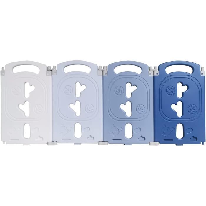 Meilleurs prix pour Parc pour bébé, Parc Bébé, Barrière de Sécurité Portail Parc - 4 panneaux - Bleu et blanc