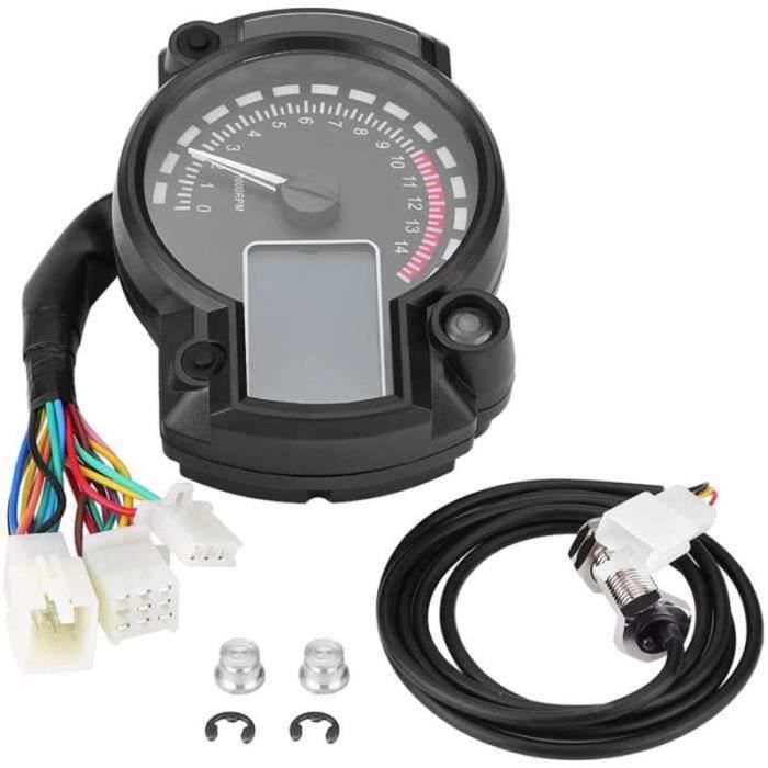 Thermomètre Moto 12V Avec Capteur – Indicateur 0-120°C, Alarme, Pour Radiateur Ou Réservoir D'eau