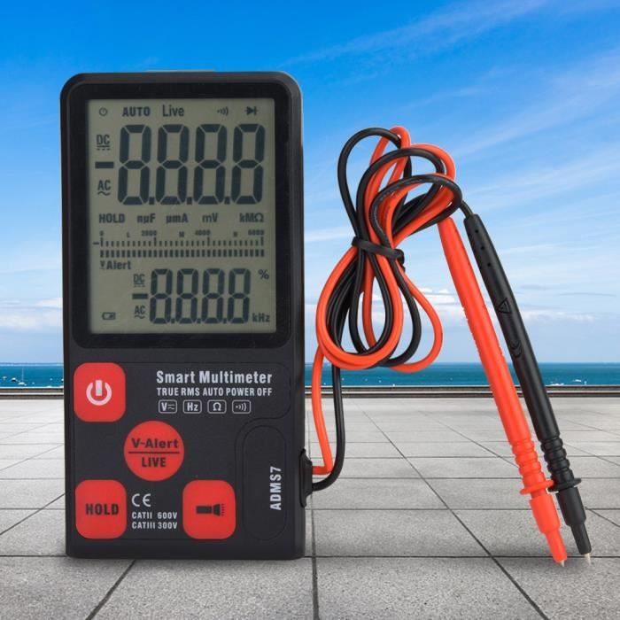 Zerone Multimètre d'affichage LCD Multimètre Numérique Auto Portable à ...