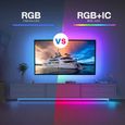 Ruban LED TV 2M,  USB Dreamcouleur Bande LED RGB+IC avec Télécommande, App Contrôle, 16 Millions de Couleurs & 213 Modes Sync ave672-1