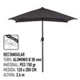Parasol de balcon de jardin Aktive - 120x200cm - Mât aluminium - Couleur anthracite-1