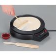 SEVERIN CM2198 - Crêpière diamètre 30cm 1000W - Thermostat réglable - Inclus spatule à crêpe et répartiteur de pâte en bois - Noir-1